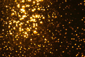 Gold bokeh of lights