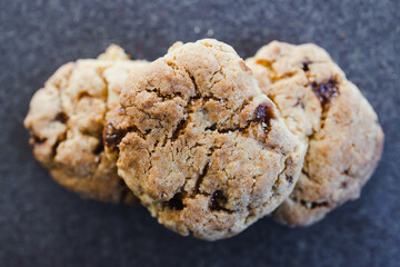 plant-based food, vegan almond meal cookies with sultanas