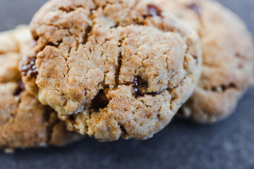 plant-based food, vegan almond meal cookies with sultanas