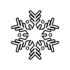 Snowflake Icon graphic winter on white background.