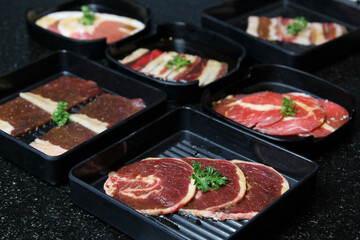 BBQ Fresh Beef pork slices BBQ Dinner Set