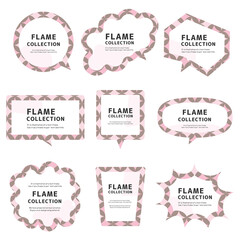 吹き出し　フレーム　セット