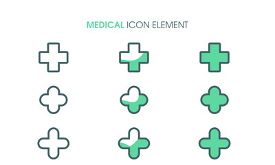Medicine and Health symbols - minimal thin line web icon set. Outline icons collection. Simple vector illustration. Healthcare Elements