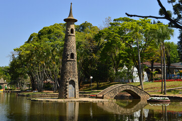 bridge in the park at Atibaia