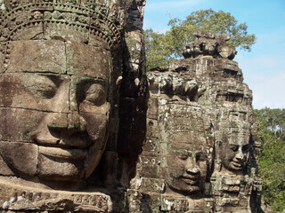 アンコール・トム遺跡のバイヨン寺院
