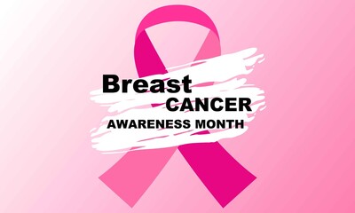 Breast Cancer October Awareness Month Campaign Background with paper pink ribbon symbol