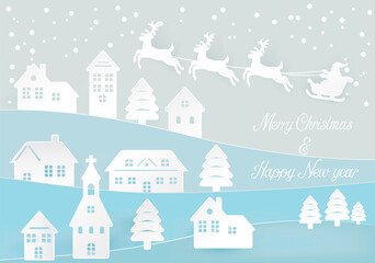 Merry Christmas and New Year 2021 design. Vector illustration concept for background