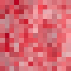 Abstract pattern, color combination, pixel effect. Squares in red pink grey colors, light pastel and bright neon nuances, dark muted shades. Fresh modern background, fashion trend in color combination