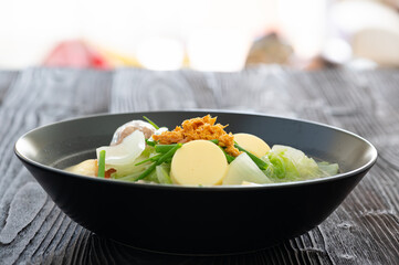 Clear Soup with Ivy Gourd, Tofu and Minced Pork