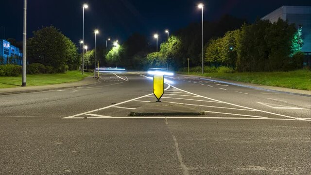 Fast moving urban life traffic Dublin Clondalkin timelapse