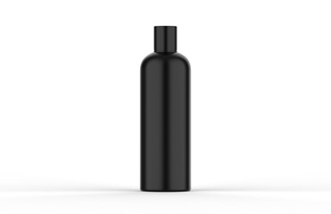 Black cosmetic bottle mockup for cream, soap, foam, shampoo, lotion, gel. Cosmetic product on...