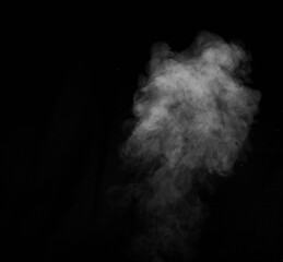 Figured smoke on a dark background. Abstract background, design element, for overlay on pictures