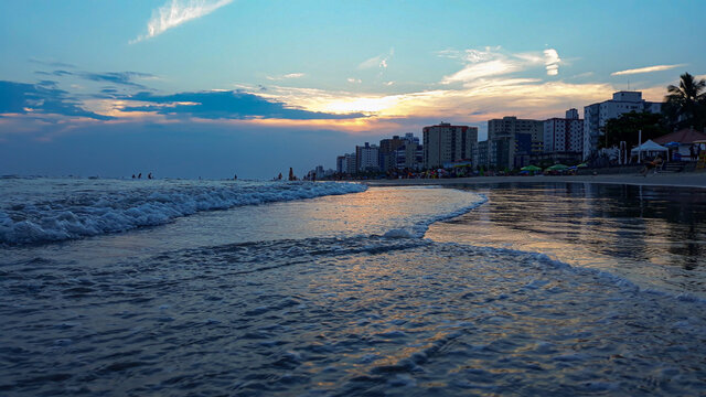 sunrise over the beach mongagua