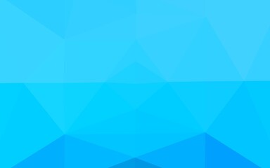 Light BLUE vector shining triangular template.