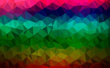 Dark Multicolor, Rainbow vector polygonal background.