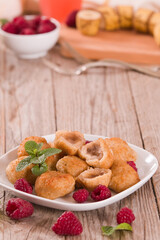 Banana fritters.