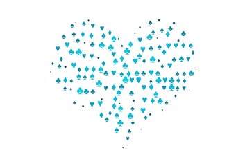 Light BLUE vector cover with symbols of gamble.