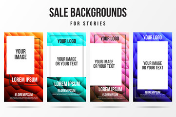 Trendy editable abstract technology background and present product template for social networks story.Cover social media background. Can be use for, website, mobile app, poster, flyer, web design.