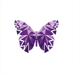 butterfly Geometric Triangle Logo Icon Design, butterfly Triangle