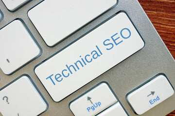 Financial concept about Technical SEO  with phrase on the piece of paper.