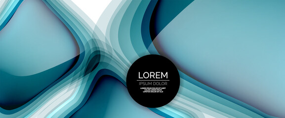 Circles and bubbles abstract background. Fluid liquid round shapes for web banner, app or poster