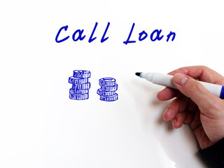 Business concept about Call Loan with sign on the piece of paper.