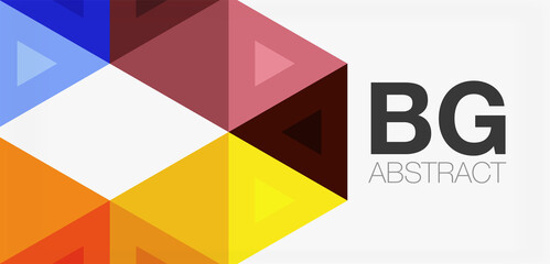 Mosaic triangle pattern abstract background for cover, banner, flyer and poster and other template