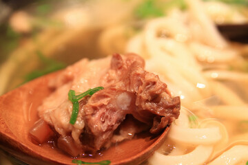 Close up shot of Japanese style Udon