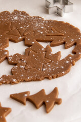 Cooking Christmas gingerbread cookies