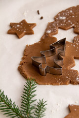 Cooking Christmas gingerbread cookies