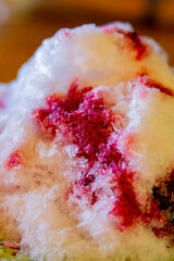Close up shot of Mulberry juice ice