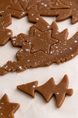 Cooking Christmas gingerbread cookies