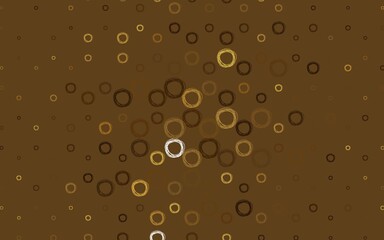 Light Yellow vector background with bubbles.