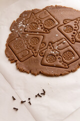 Cooking Christmas gingerbread cookies