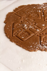 Cooking Christmas gingerbread cookies