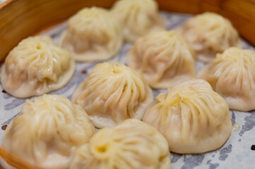 Close up shot of Xiaolongbao