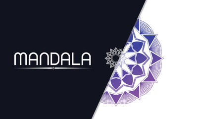 Round Gradient Mandala on White Isolated Background. Ice Cream With Mandala Vector Design
