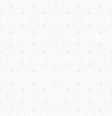 Geometric abstract vector hexagonal background. Geometric light modern ornament. Seamless modern pattern