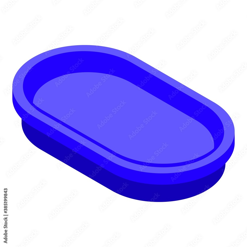 Poster plate icon. isometric of plate vector icon for web design isolated on white background