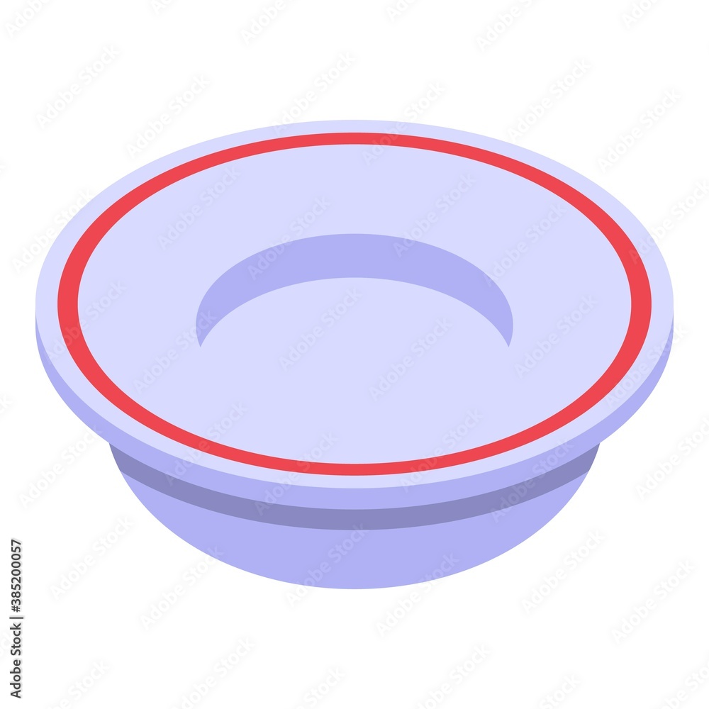 Poster soup plate icon. isometric of soup plate vector icon for web design isolated on white background