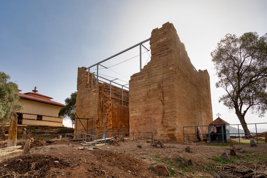 Ruins of the Great Temple of the Moon from 700 BC in Yeha, Tigray region. The oldest standing structure in Ethiopia and it served as the capital of the pre-Aksumite kingdom.