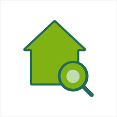 home icon. home icon with search . home icon concept for mobile and web design, design element. home icon logo illustration. 