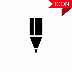 Black pencil tip icon for graphic and web design
