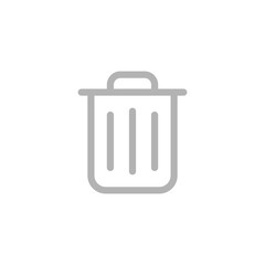 Garbage outline isolated on white background