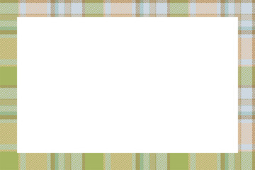 Vintage frame vector. Scottish border pattern retro style. Tartan plaid ornament.