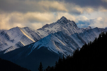 sunset in the mountains