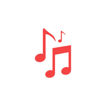 Musical notes symbol on white background