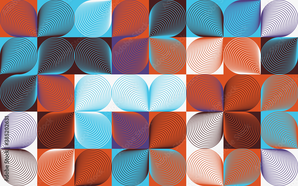 Aufkleber abstract vector generated 3d linear shapes design artwork composition