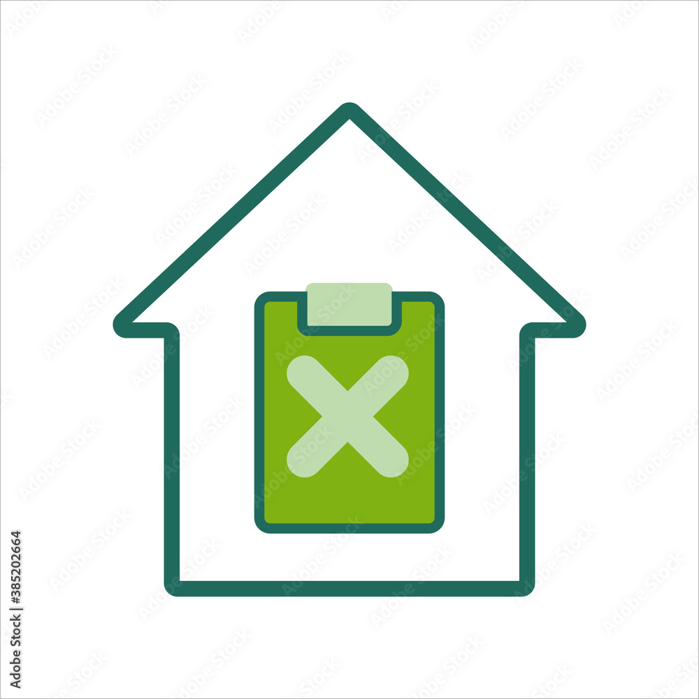Poster home icon. home icon with task . home icon concept for mobile and web design, design element. home i