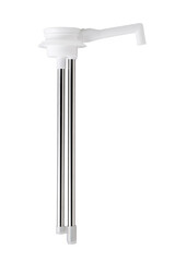 Stainless steel pumping pipe for thermos isolated on a white background